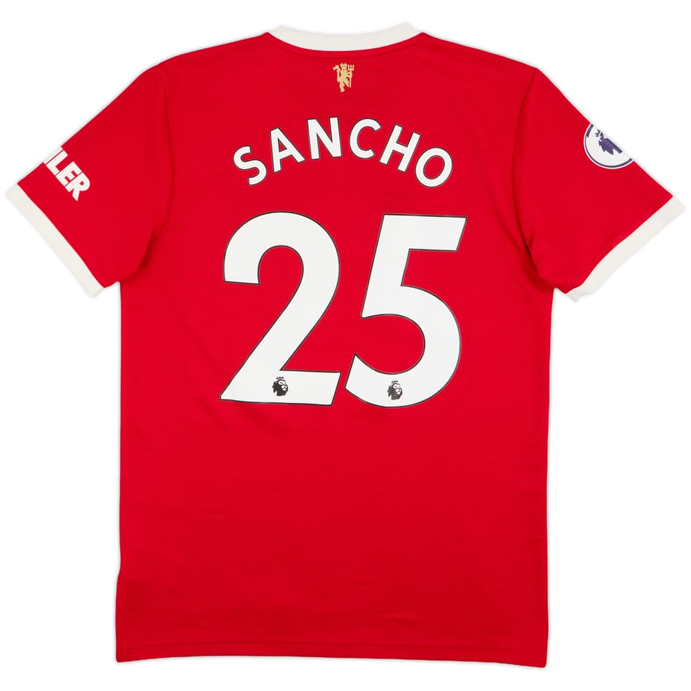 2021-22 Manchester United Home Shirt Sancho #25 - 7/10 - (M)
