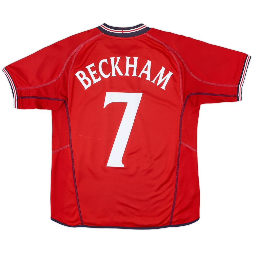 2002-04 England Away Shirt Beckham #7 - 5/10 - (L)