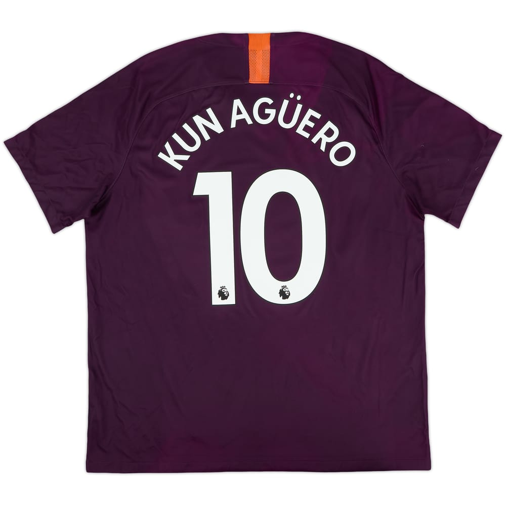 2018-19 Manchester City Third Shirt Kun Aguero #10 - 5/10 - (XL)