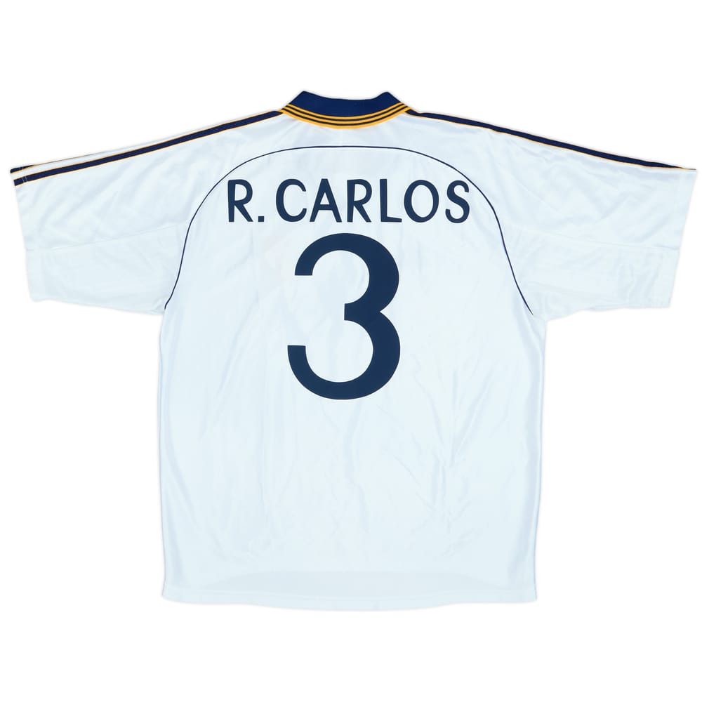 1998-00 Real Madrid Home Shirt R.Carlos #3 - 7/10 - (L)