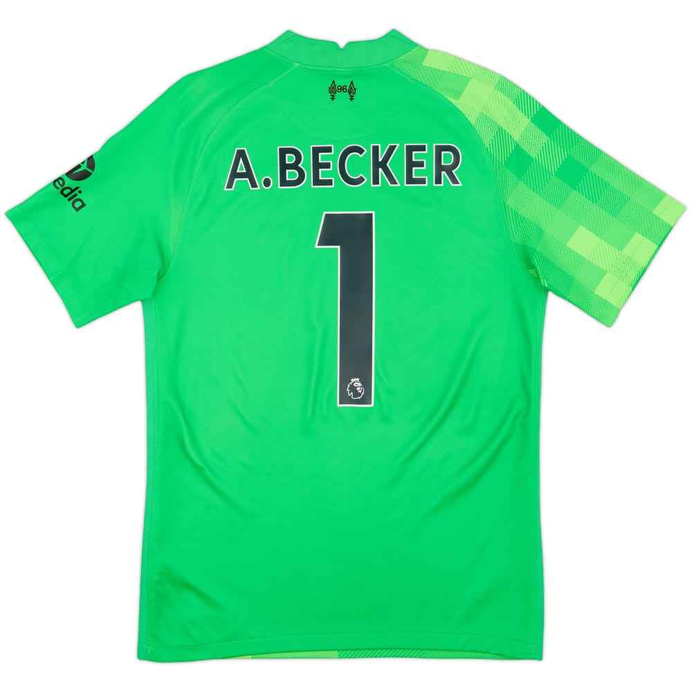 2021-22 Liverpool GK S/S Shirt A.Becker #1 - 10/10 - (S)