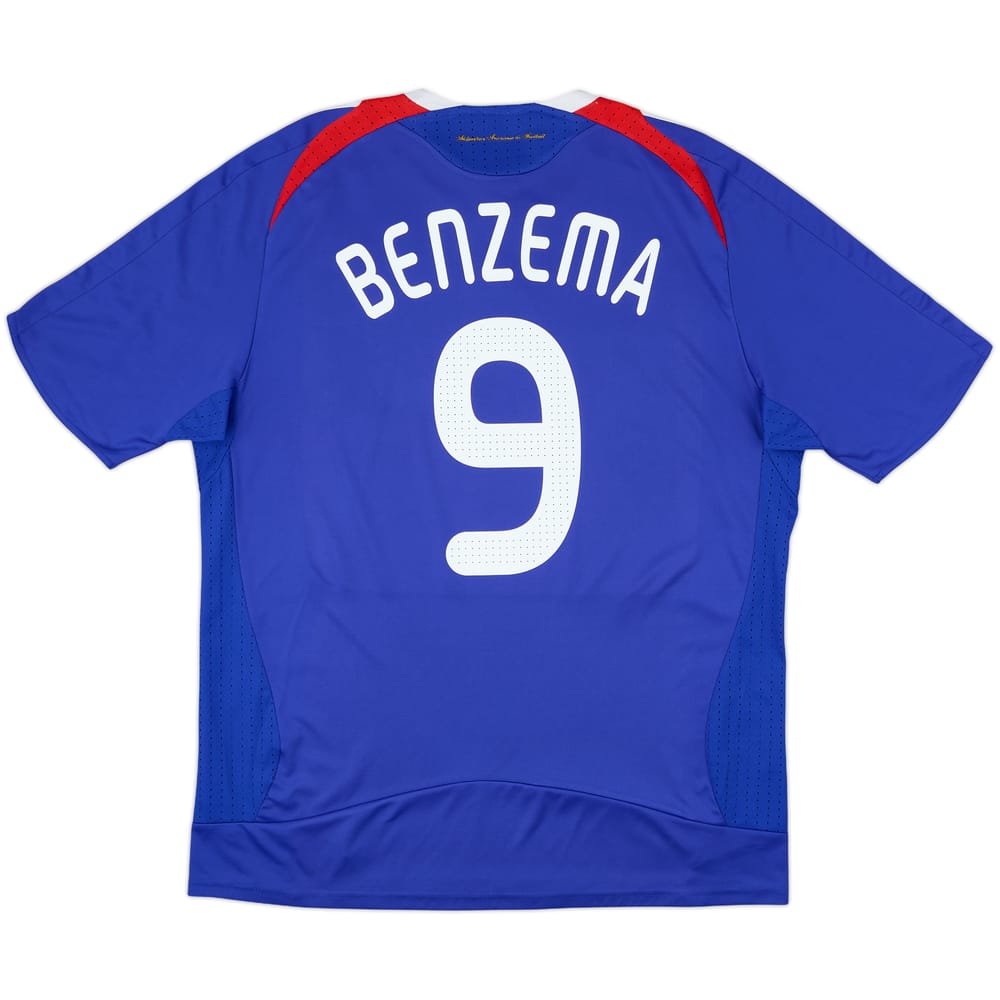 2007-08 France Home Shirt Benzema #9 - 7/10 - (XXL)