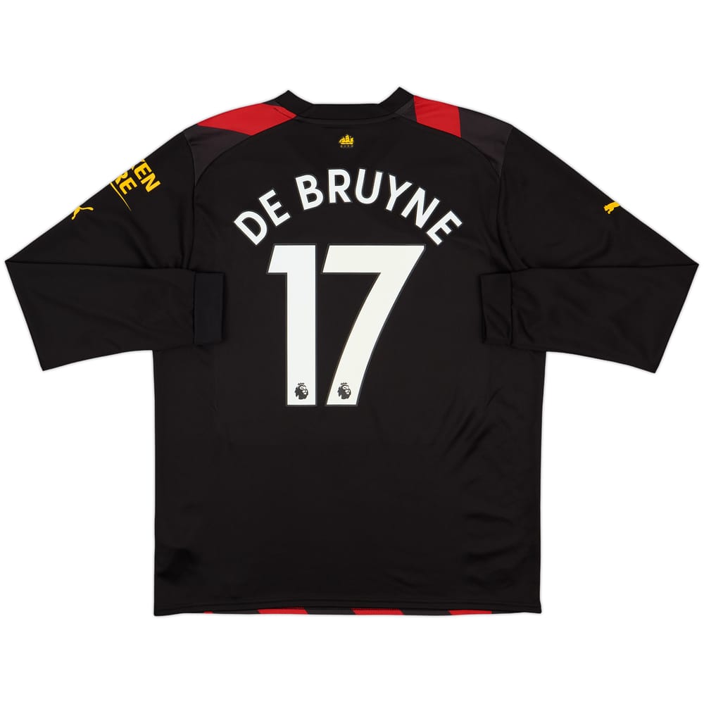 2022-23 Manchester City Away L/S Shirt De Bruyne #17 - 10/10 - (L)