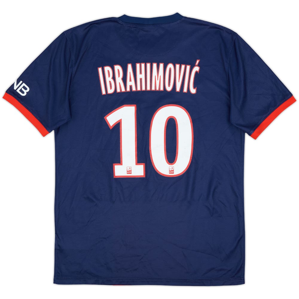 2013-14 Paris Saint-Germain Home Shirt Ibrahimovic #10 - 7/10 - (M)