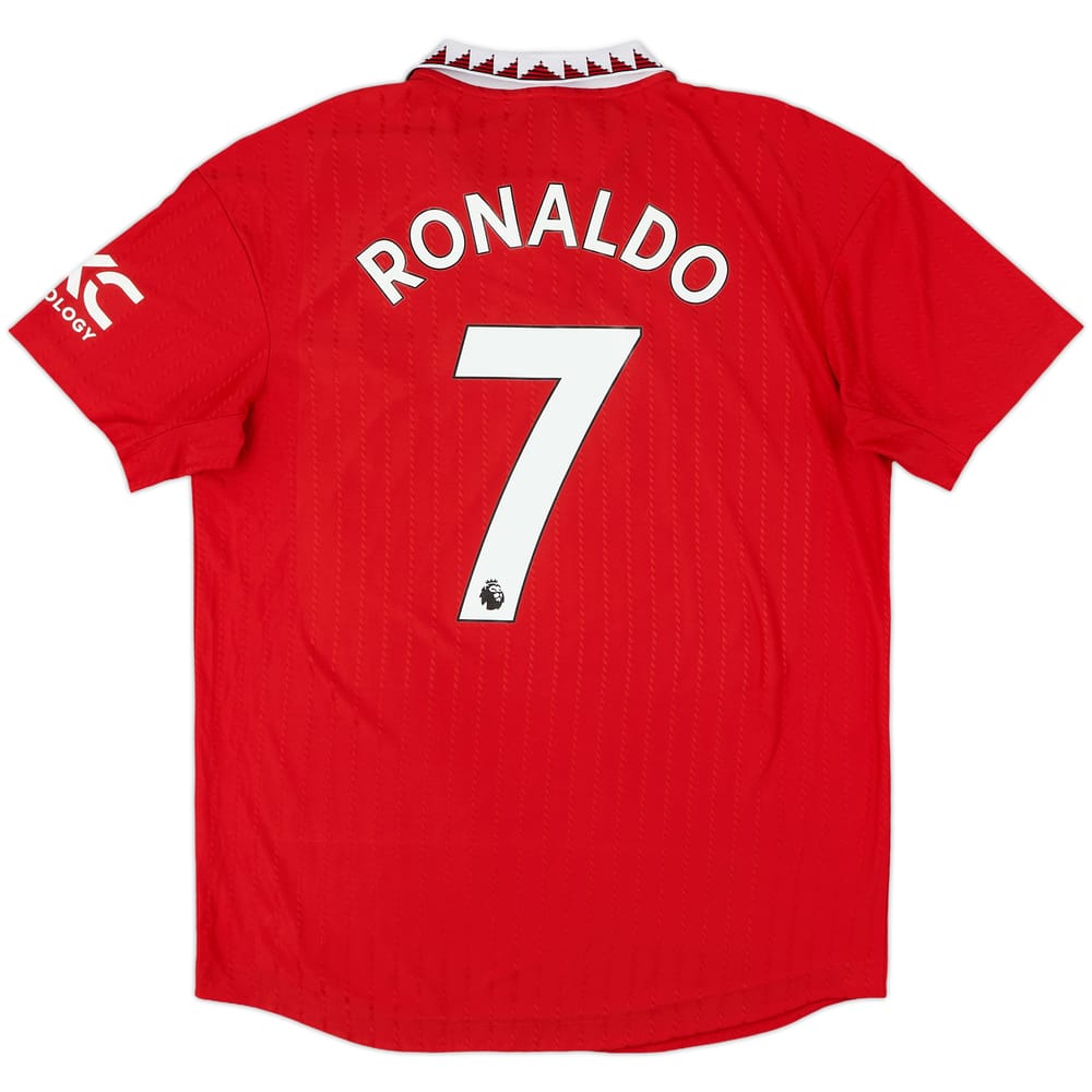 2022-23 Manchester United Authentic Home Shirt Ronaldo #7 - 8/10 - (L)