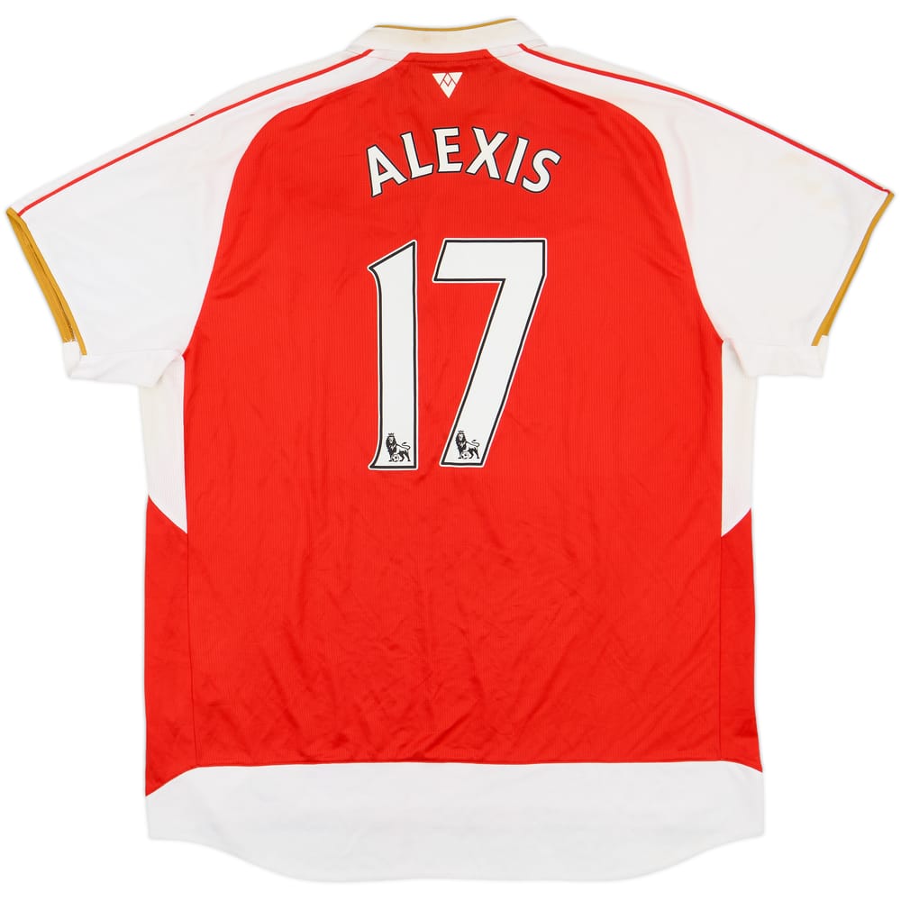 2015-16 Arsenal Home Shirt Alexis #17 - 7/10 - (XXL)