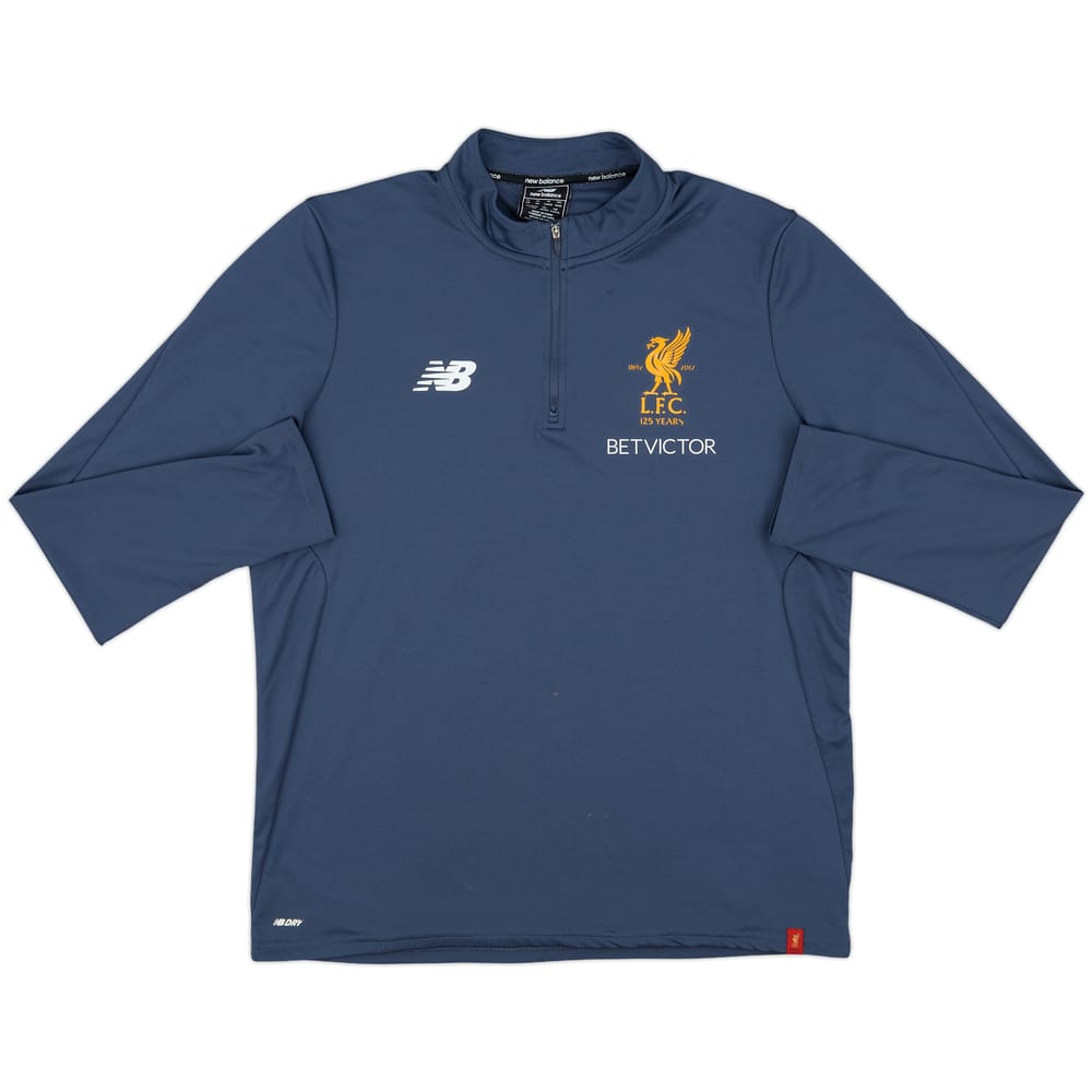2017-18 Liverpool New Balance 1/4 Zip Drill Top - 8/10 - (XL)