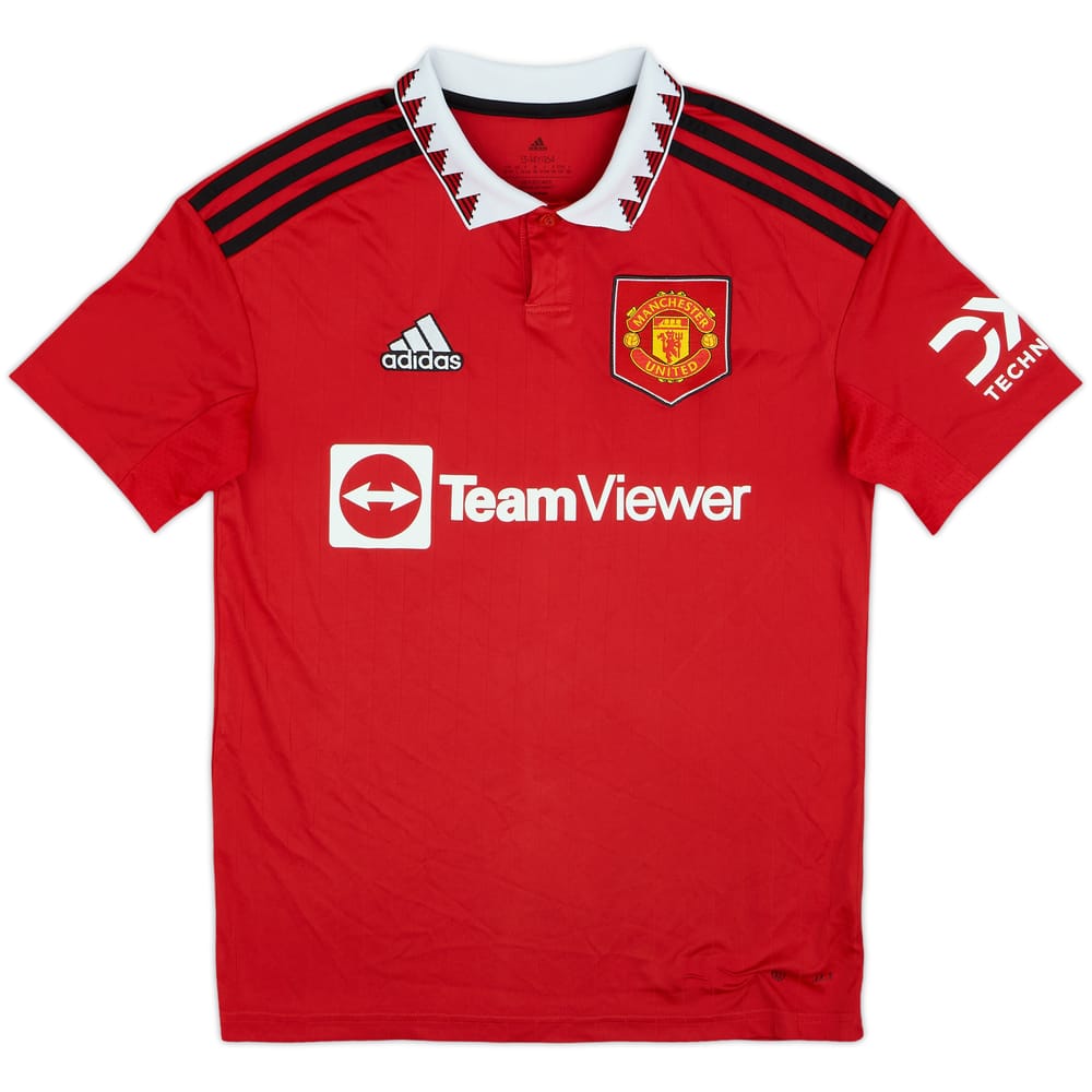 2022-23 Manchester United Home Shirt - 9/10 - (L.Boys)