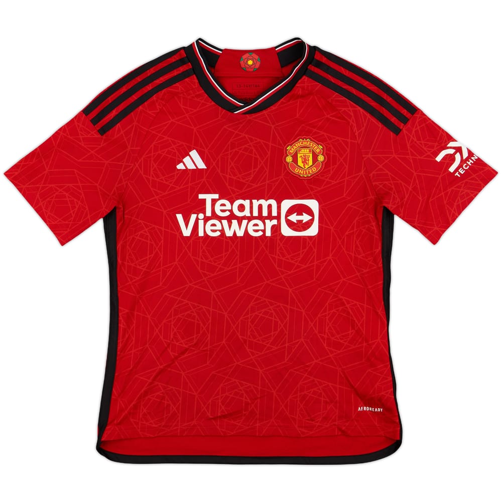 2023-24 Manchester United Home Shirt - 10/10 - (L.Boys)