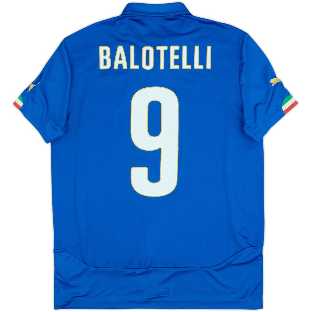 2014-15 Italy Home Shirt Balotelli #9 - 8/10 - (XL.Boys)