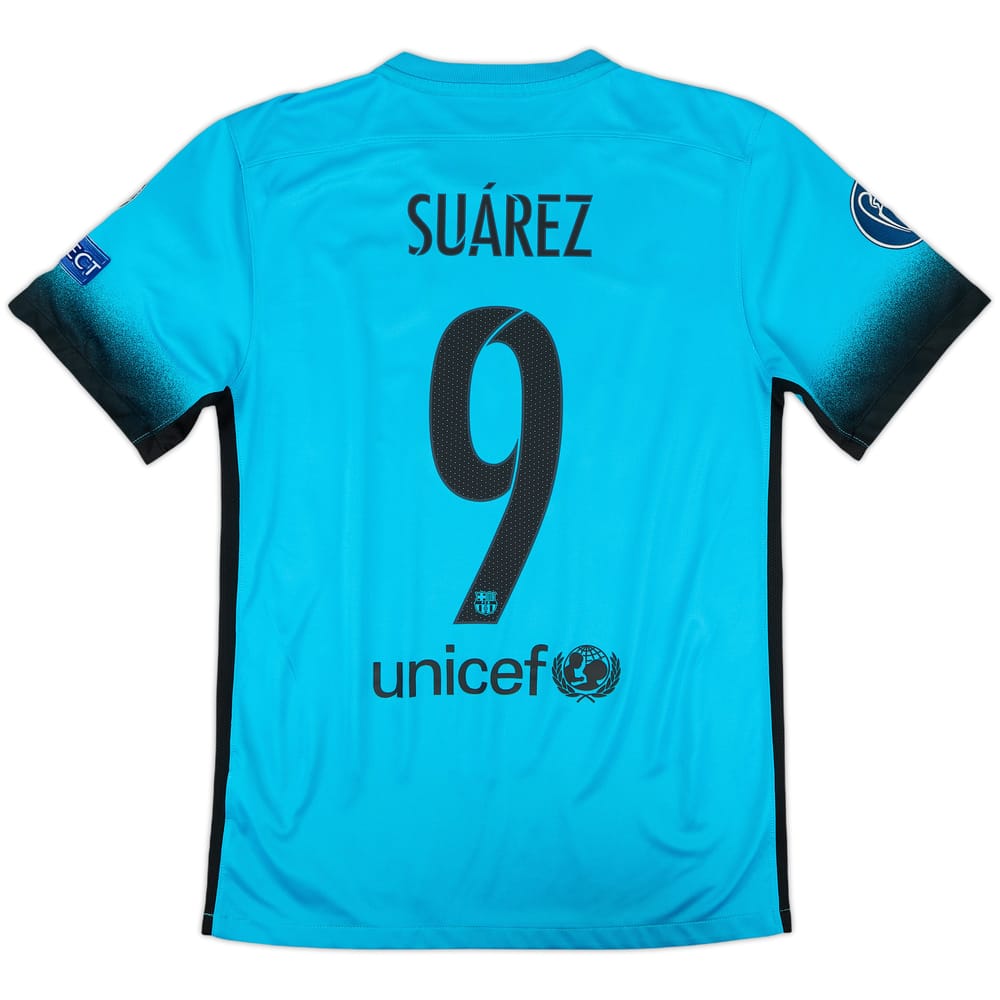 2015-16 Barcelona Third Shirt Suarez #9 - 6/10 - (S)
