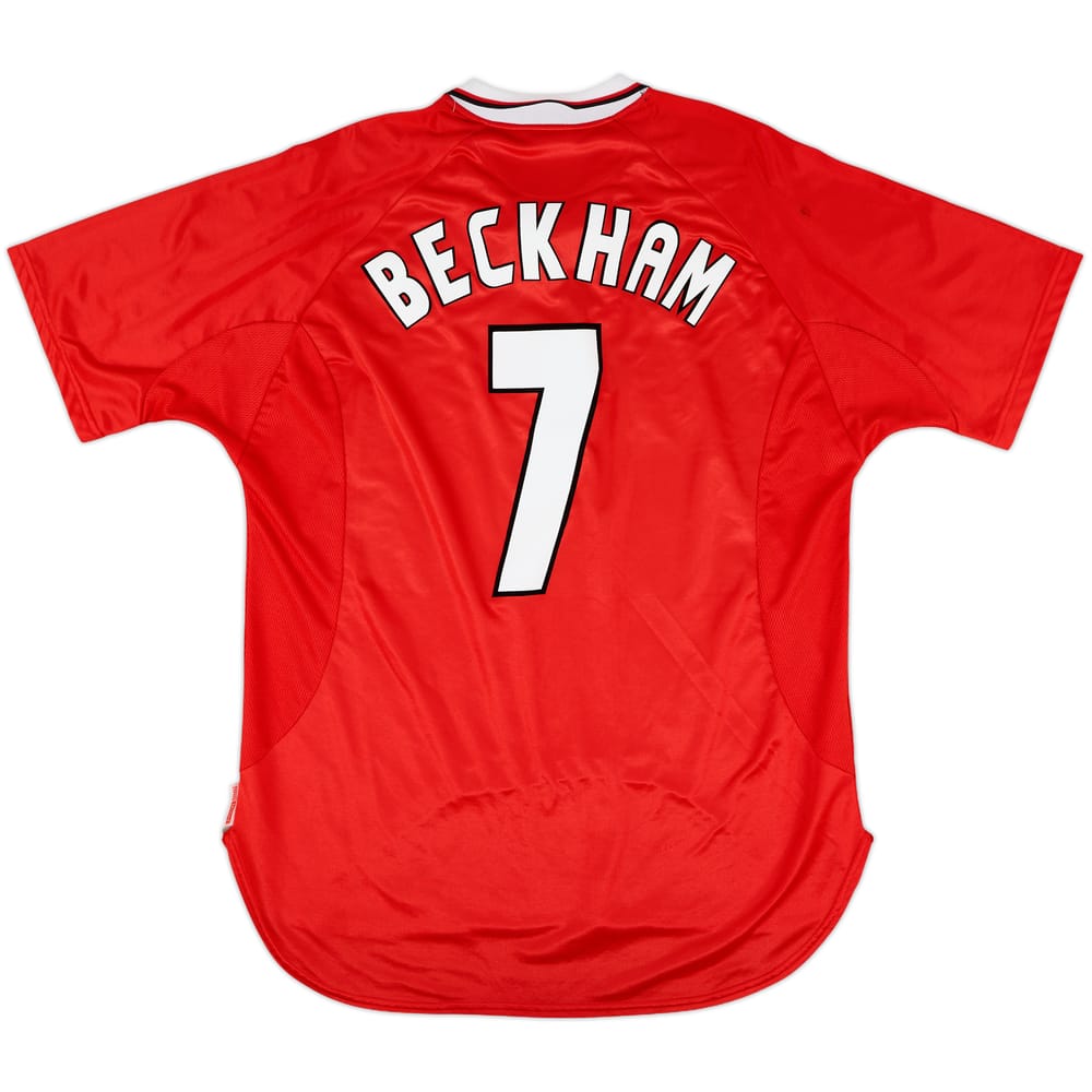 1997-00 Manchester United CL Shirt Beckham #7 - 8/10 - (XL)