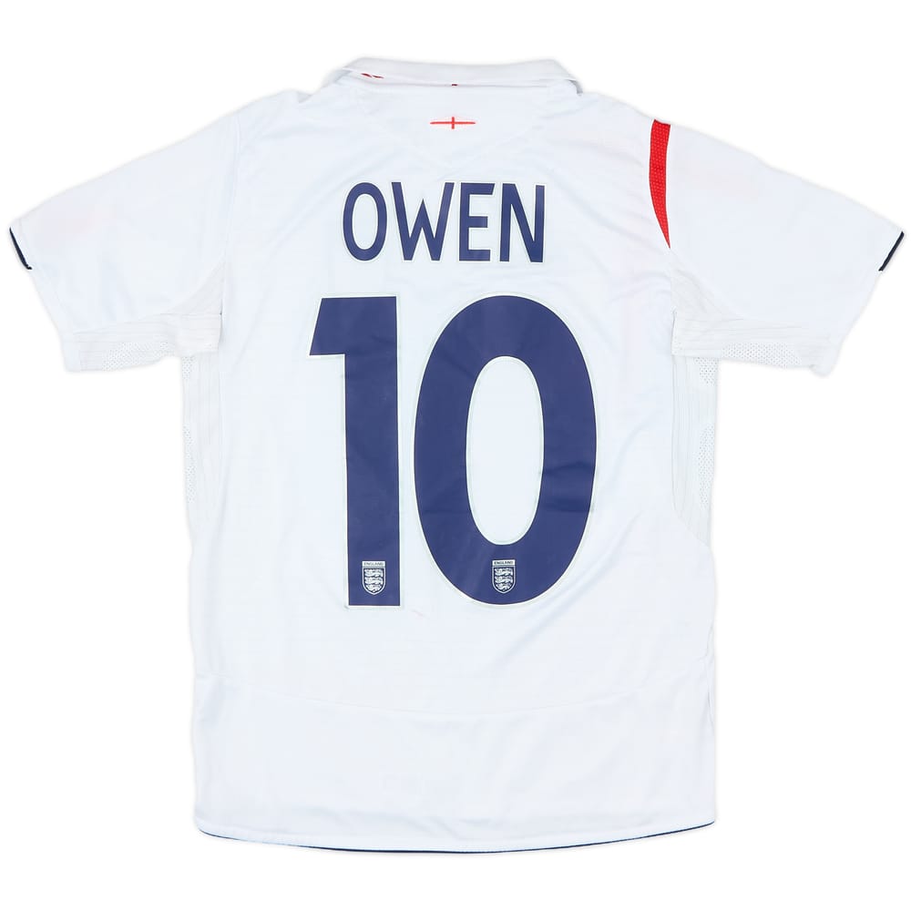 2005-07 England Home Shirt Owen #10 - 7/10 - (L.Boys)