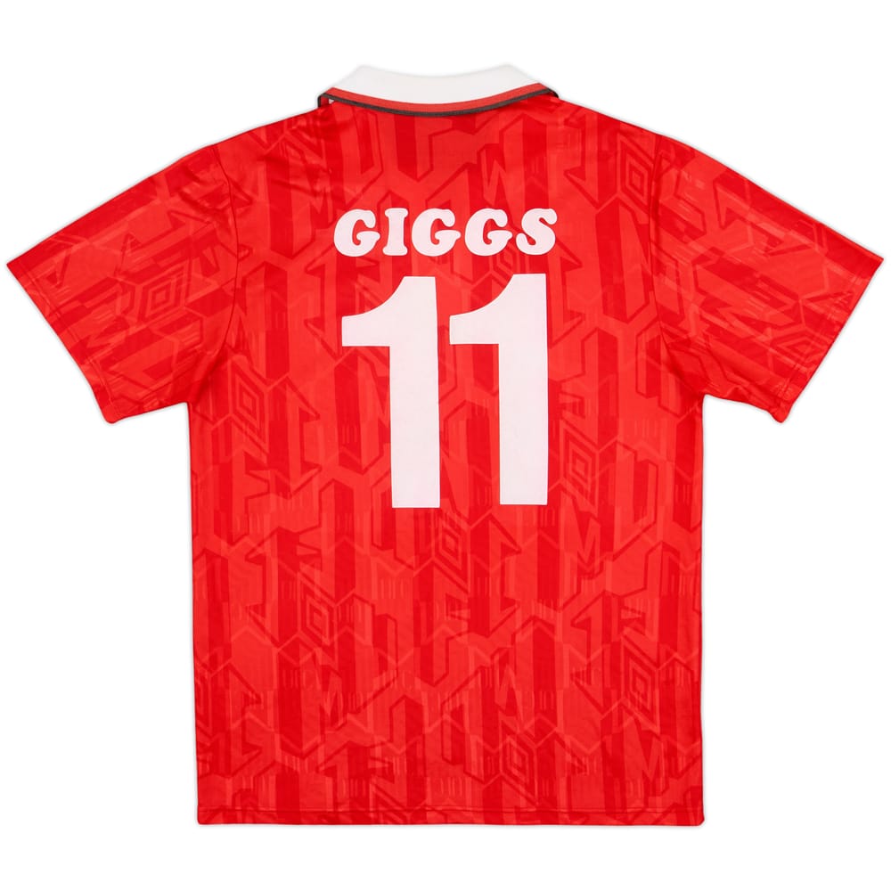 1992-94 Manchester United Home Shirt Giggs #11 - 8/10 - (M)