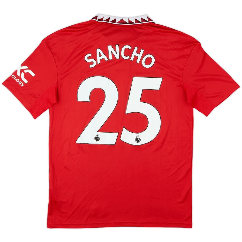 2022-23 Manchester United Home Shirt Sancho #25 - 8/10 - (XL.Boys)