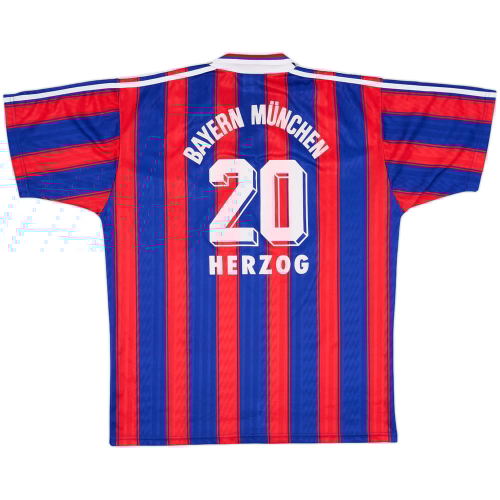 1995-97 Bayern Munich Home Shirt Herzog #20 - 8/10 - (XL)