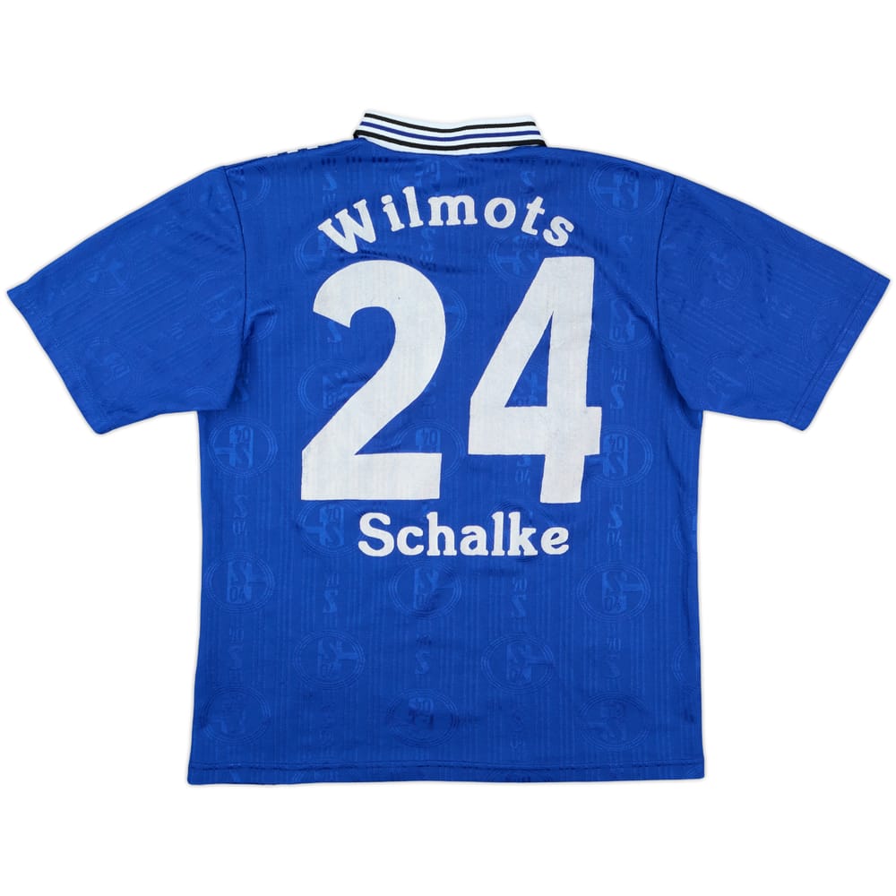 1996-97 Schalke Home Shirt Wilmots #24 - 7/10 - (XL.Boys)