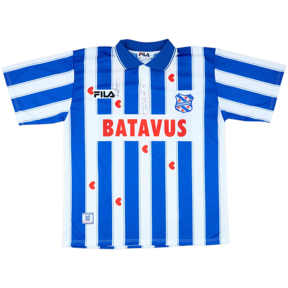 1998-99 Heerenveen Match Issue Signed Home Shirt #9