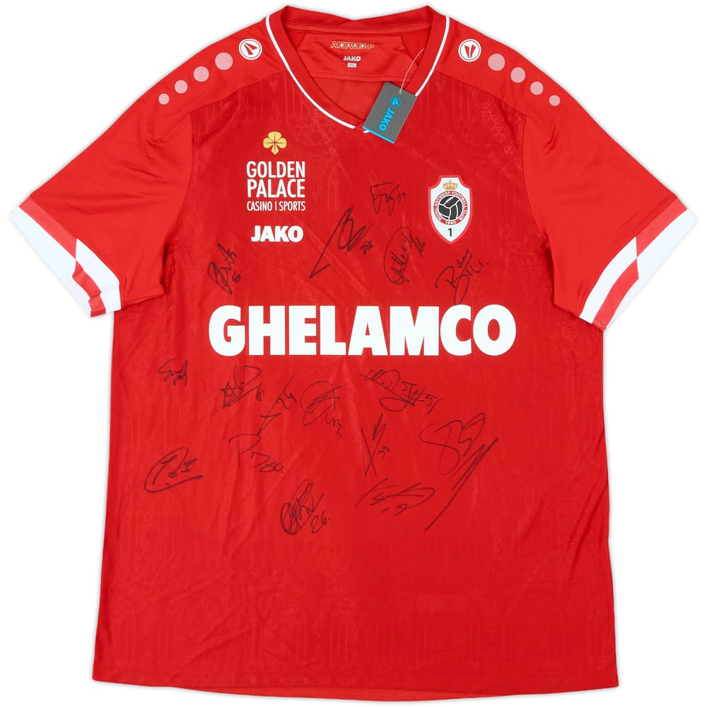 2021-22 Royal Antwerp Squad Signed Home Shirt (XXL)