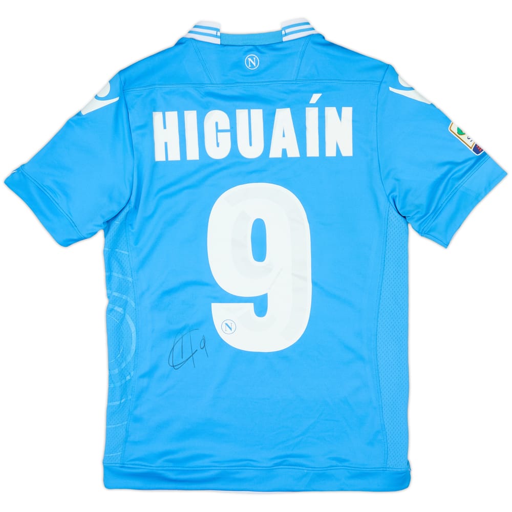 2013-14 Napoli Signed Home Shirt Higuain #9 - 8/10 - (M)