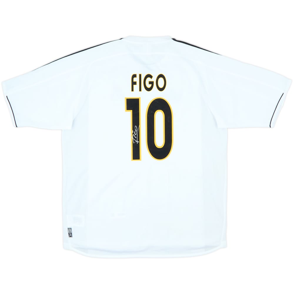 2003-04 Real Madrid Signed Home Shirt Figo #10 - 8/10 - (L)