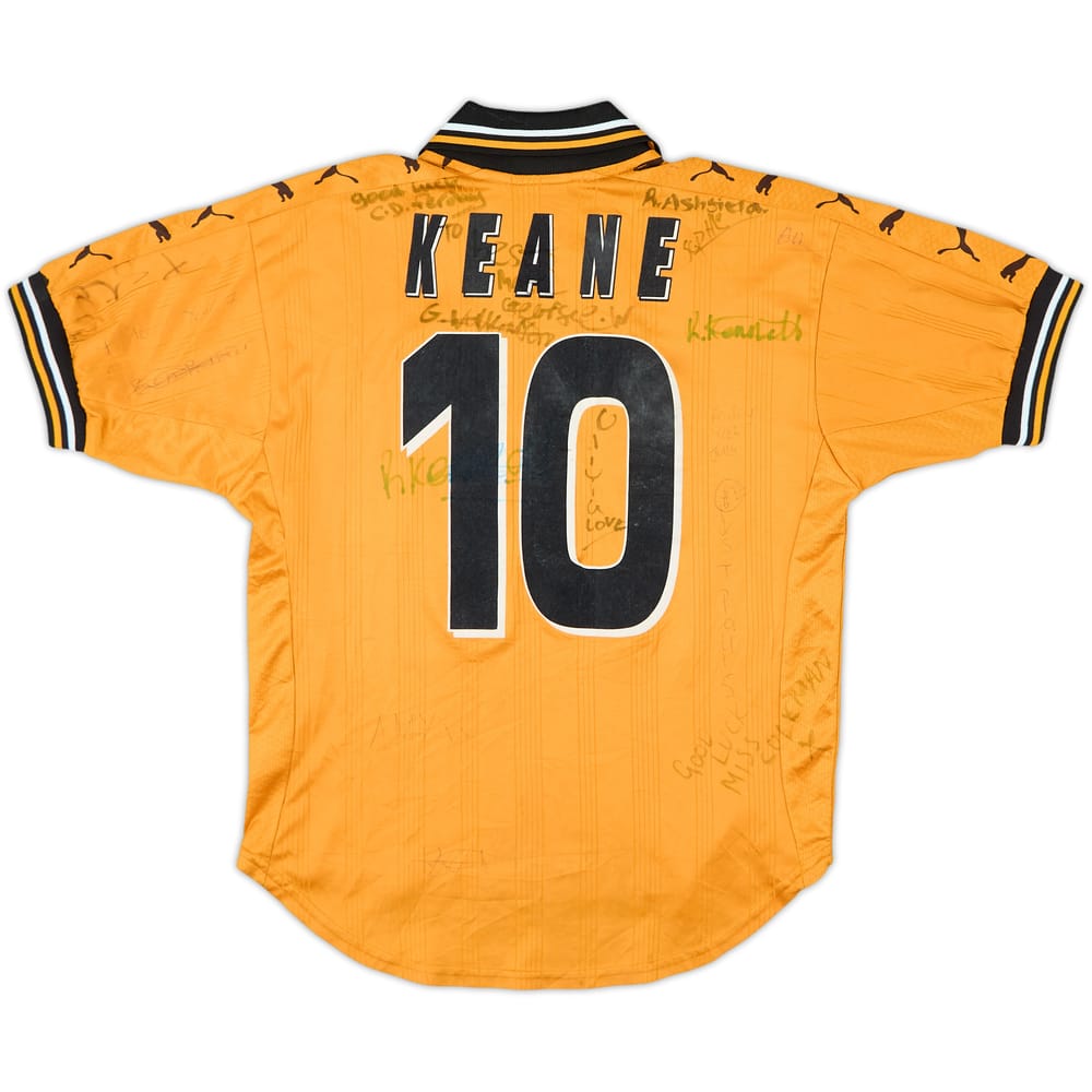 1998-00 Wolves Signed Home Shirt Keane #10 - 7/10 - (L.Boys)