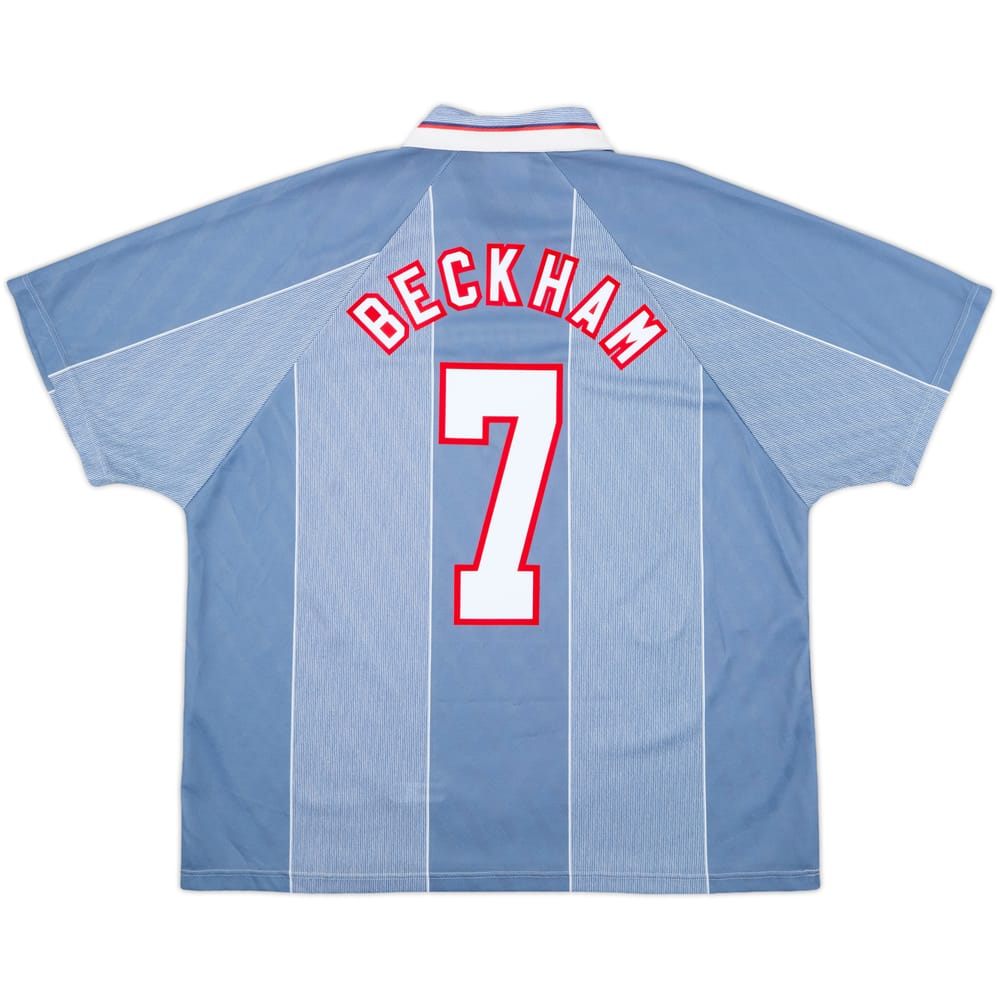 1996-97 England Away Shirt Beckham #7 - 7/10 - (XXL)