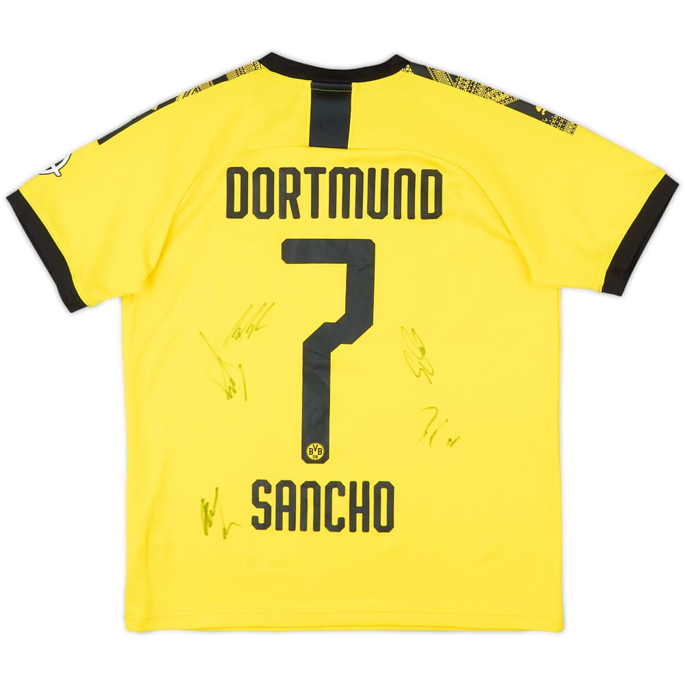 2019-20 Borussia Dortmund Signed Home Shirt Sancho #7 - 7/10 - (L.Boys)