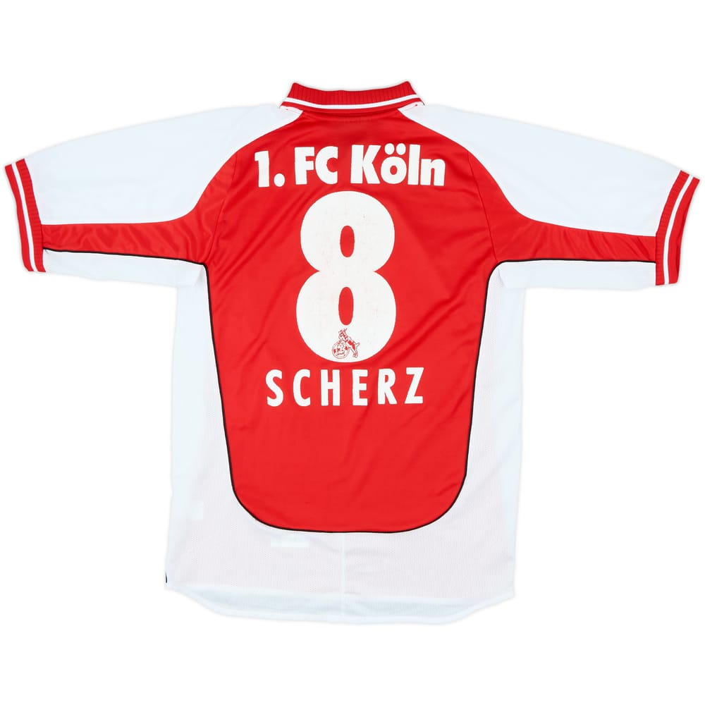 2002-03 FC Koln Squad Signed Home Shirt Scherz #8 - 8/10 - (M)