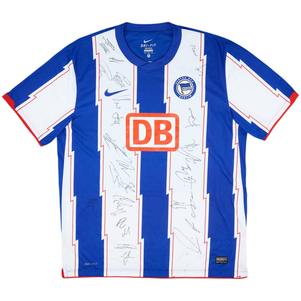 2010-11 Hertha Berlin Signed Home Shirt - 8/10 - (XL)