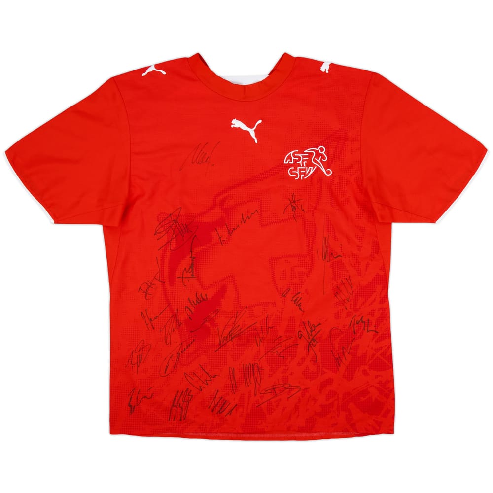 2006-08 Switzerland Signed Home Shirt - 8/10 - (XL)