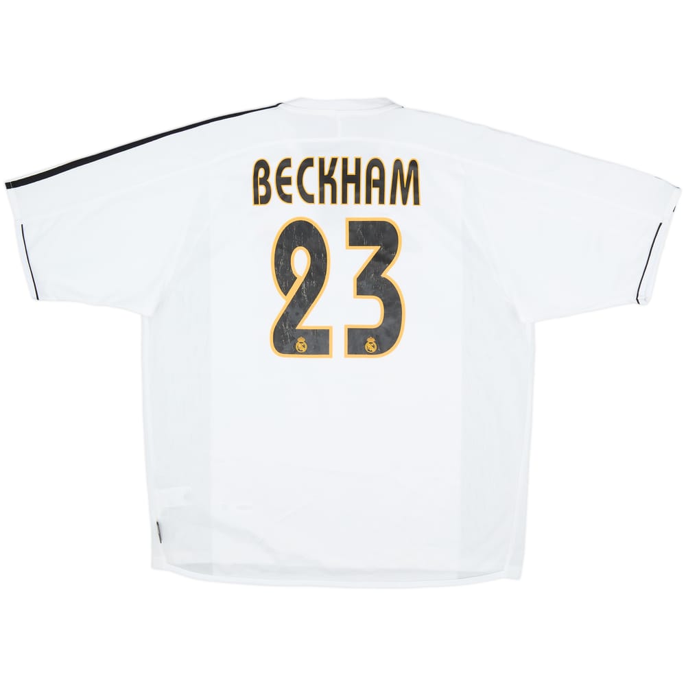 2003-04 Real Madrid Signed Home Shirt Beckham #23 - 8/10 - (XL)