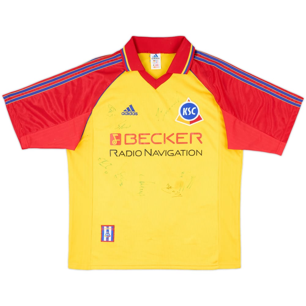 1998-99 Karlsruhe Signed Away Shirt - 8/10 - (L)