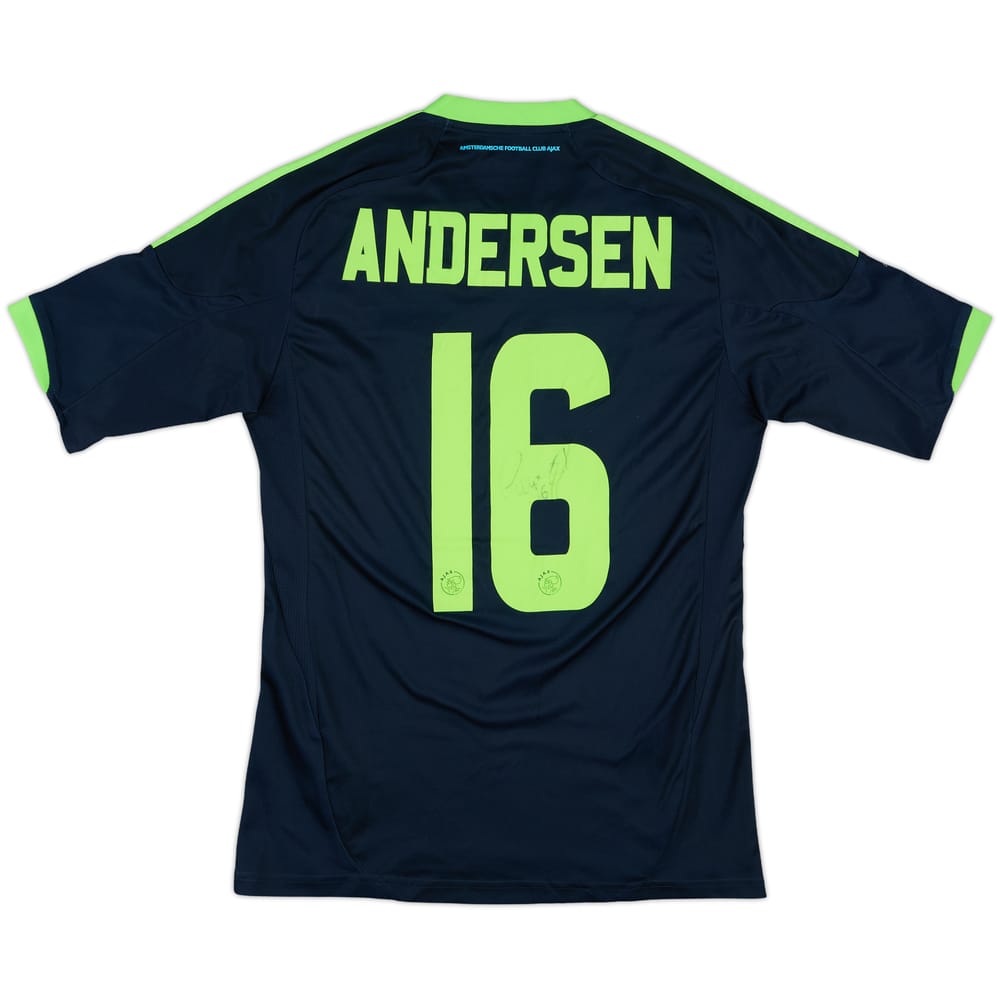2012-13 Ajax Signed Away Shirt Andersen #16 - 8/10 - (S)