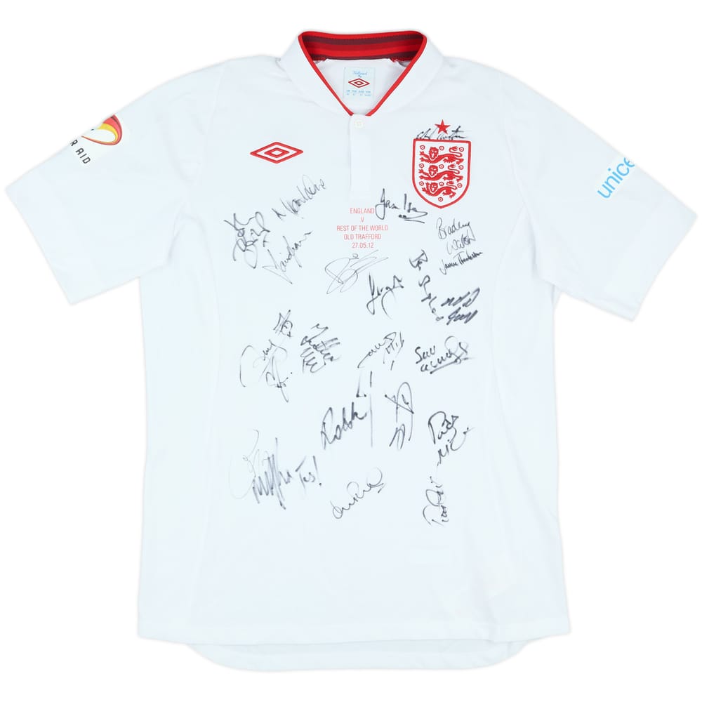 2012-13 England Signed 'Soccer Aid' Home Shirt - 9/10 - (L)