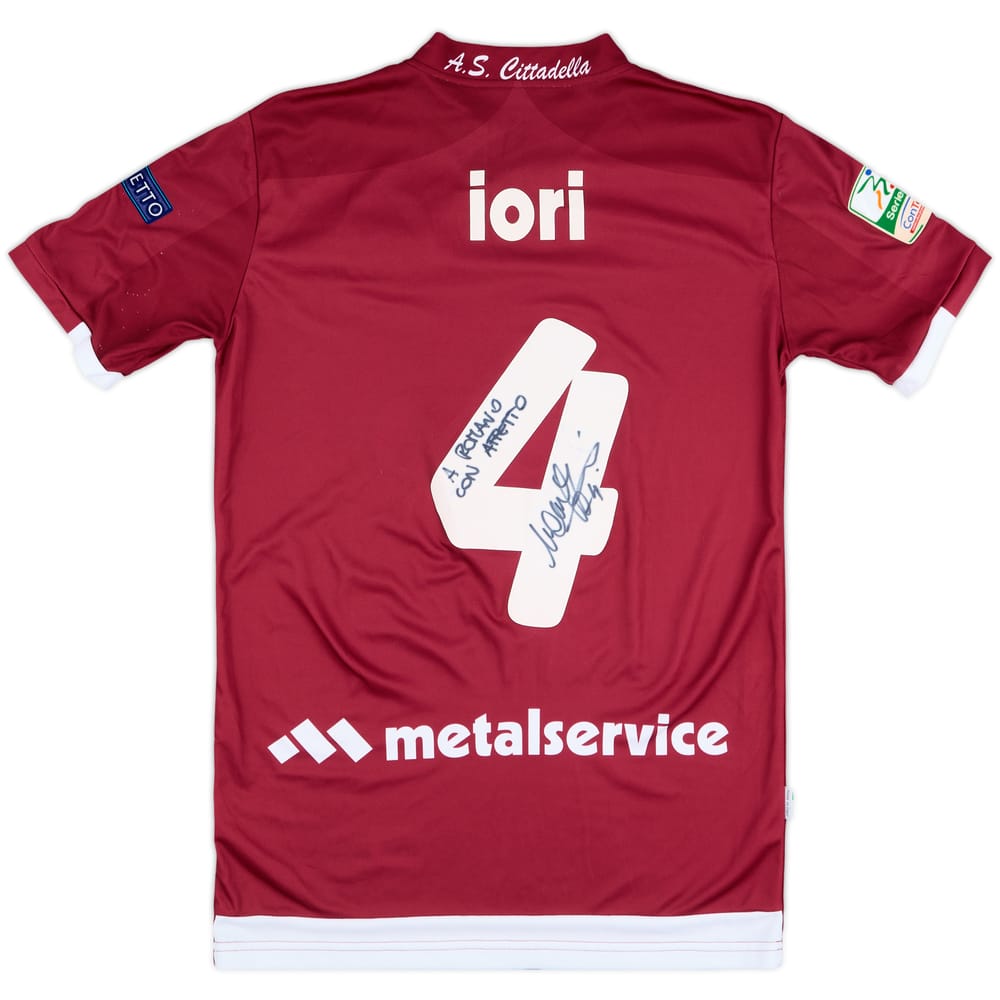 2016-17 Cittadella Match Issue Signed Home Shirt Iori #4