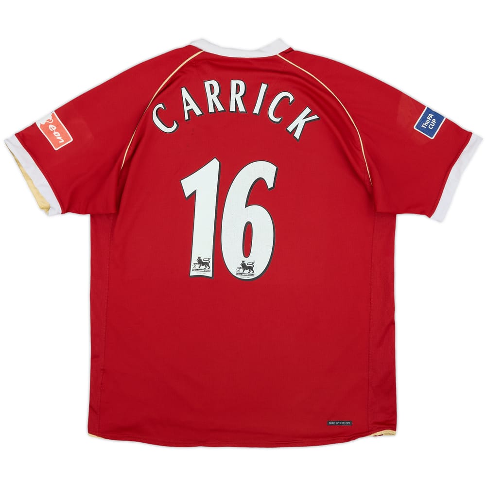 2006-07 Manchester United Home Shirt Carrick #16 - 6/10 - (L)