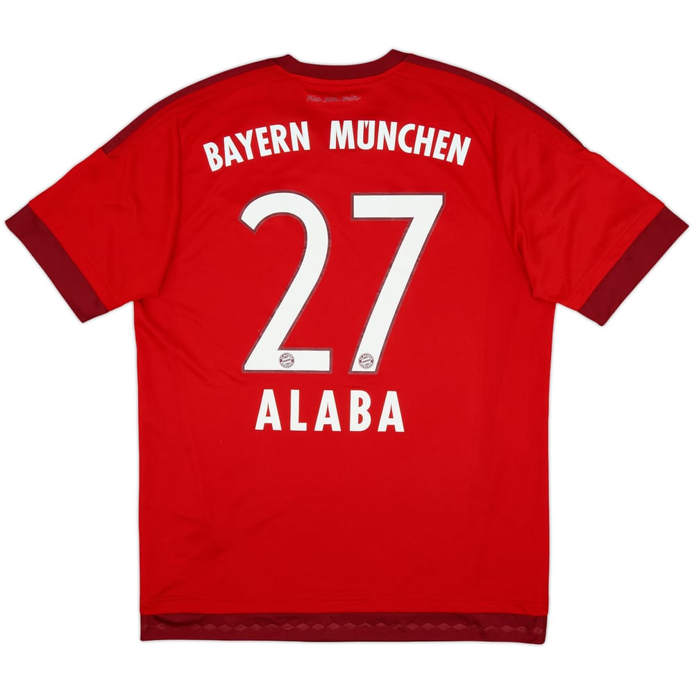 2015-16 Bayern Munich Home Shirt Alaba #27 - 7/10 - (M)