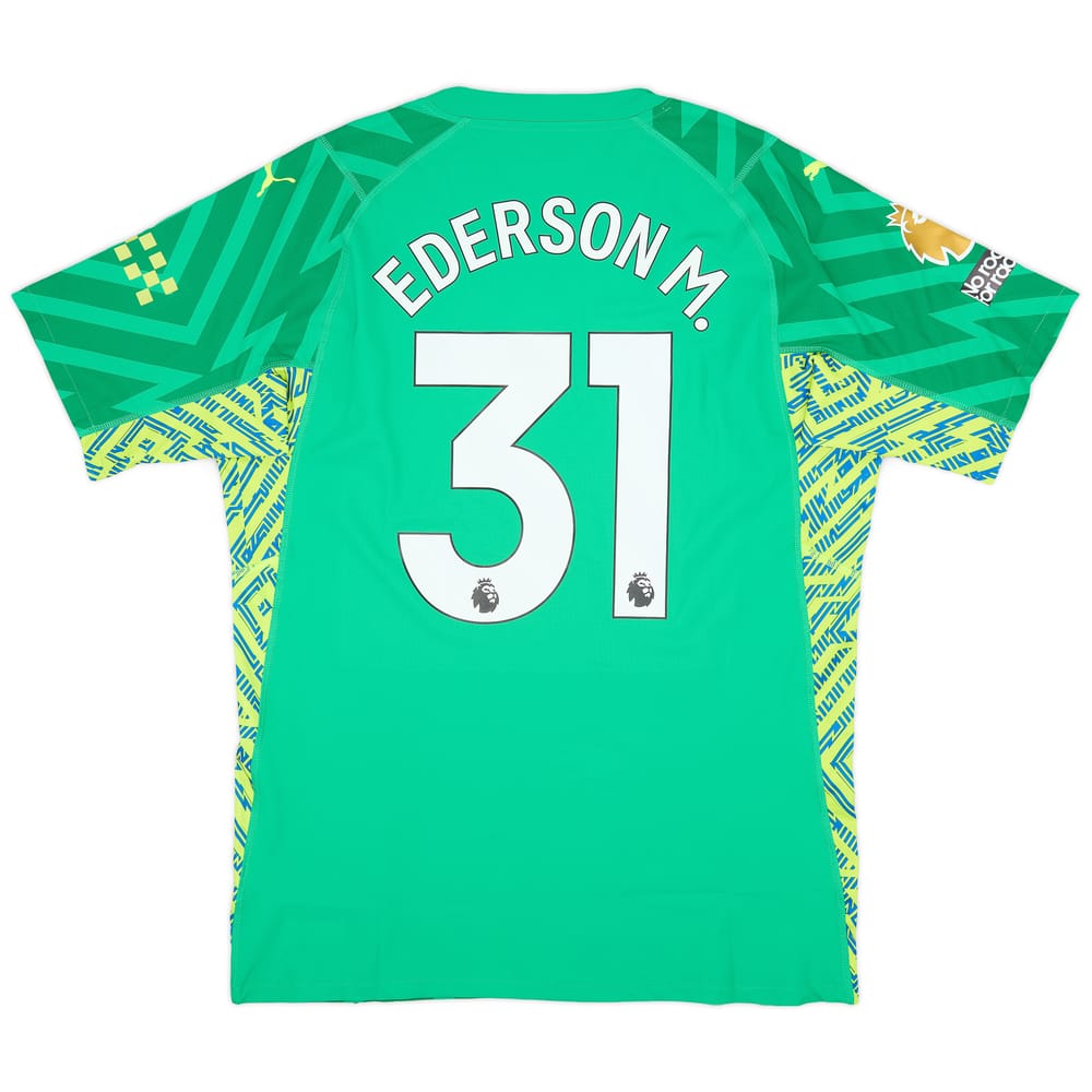 2023-24 Manchester City Match Issue GK Shirt Ederson M. #31