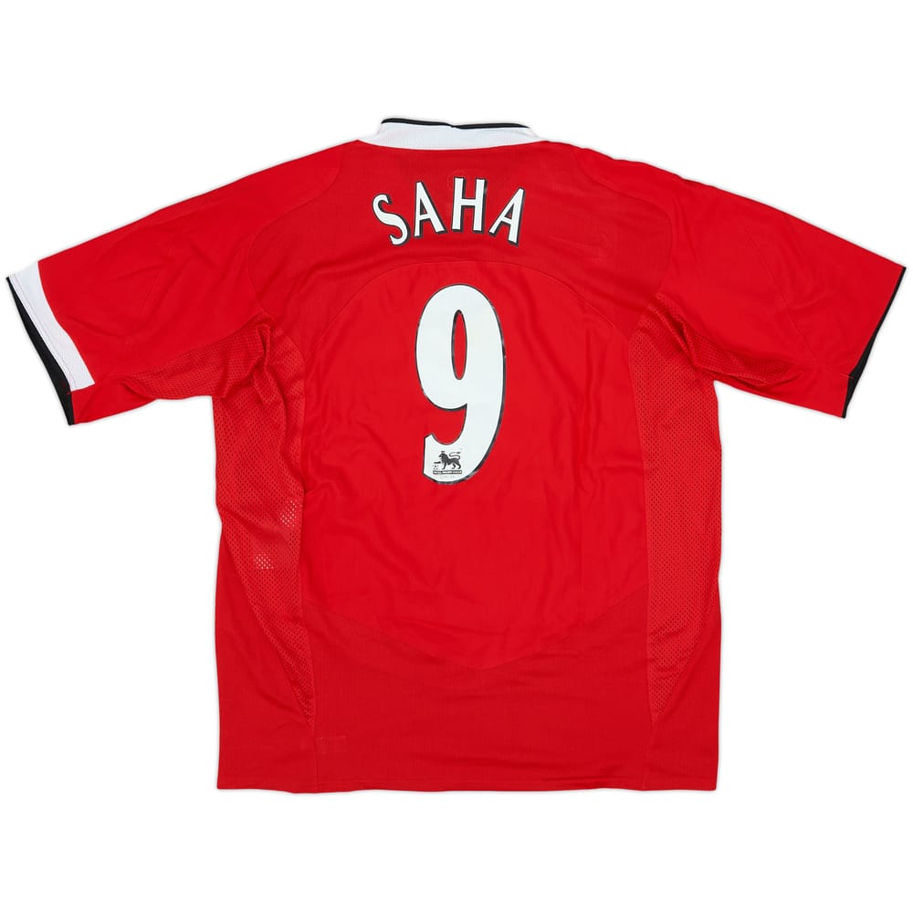2004-06 Manchester United Home Shirt Saha #9 - 7/10 - (XL)