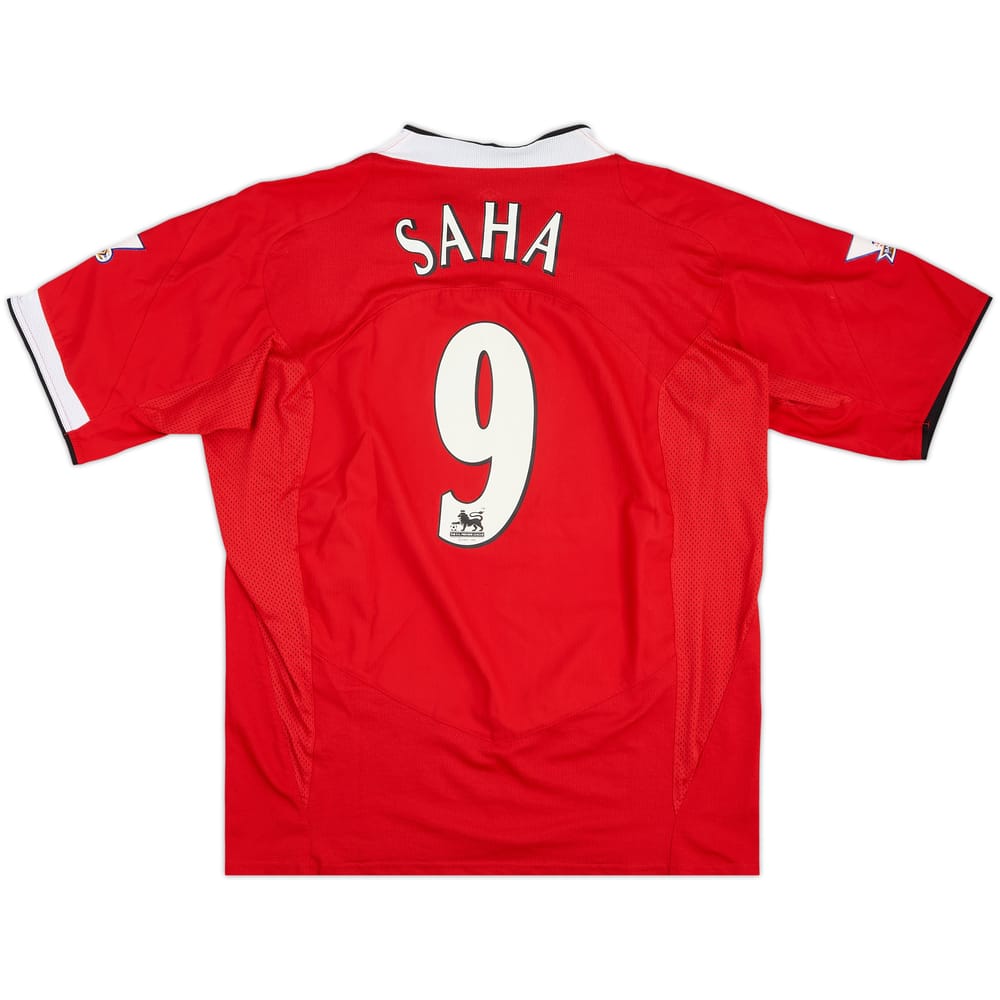 2004-06 Manchester United Home Shirt Saha #9 - 8/10 - (XL)