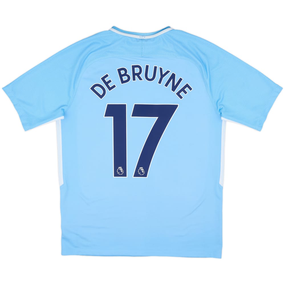 2017-18 Manchester City Home Shirt De Bruyne #17 - 8/10 - (M)