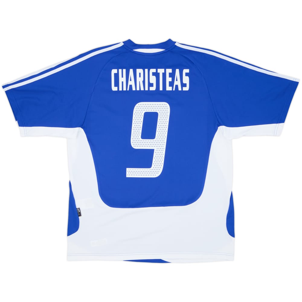 2004-06 Greece Home Shirt Charisteas #9 - 8/10 - (M)