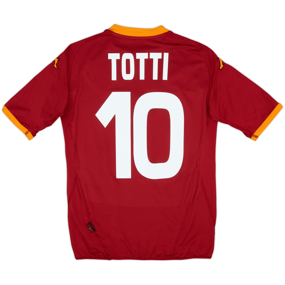 2007-08 Roma Home Shirt Totti #10 - 8/10 - (M)