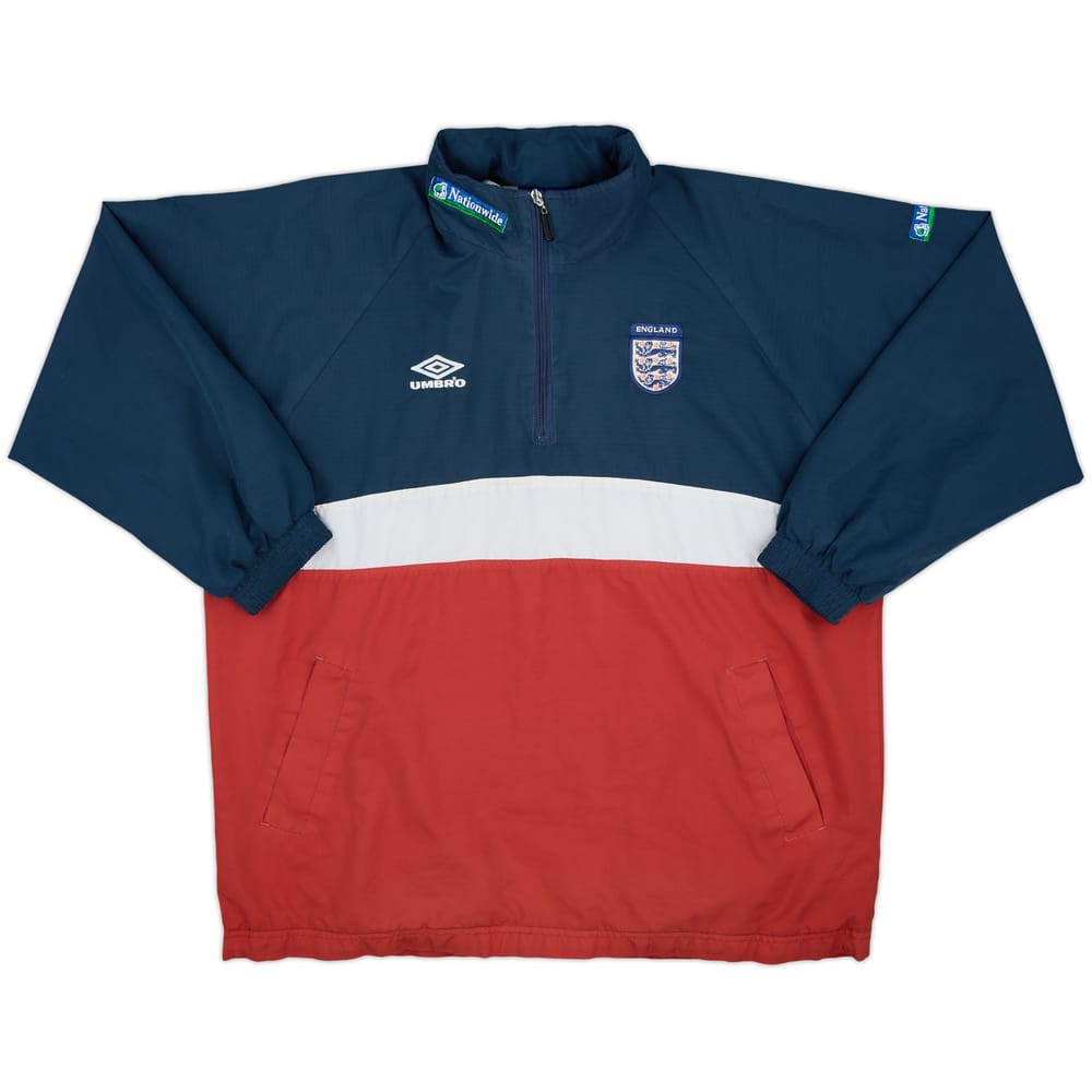 2000-02 England Umbro 1/4 Zip Rain Jacket - 6/10 - (S)