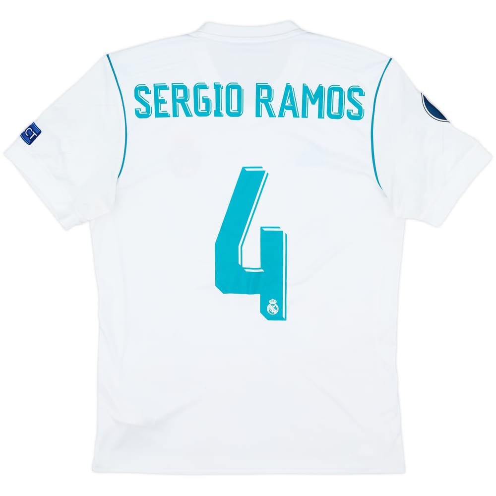 2017-18 Real Madrid Home Shirt Sergio Ramos #4 - 6/10 - (M)