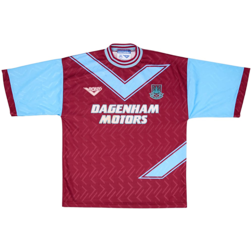 1993-95 West Ham Home Shirt - 8/10 - (L)