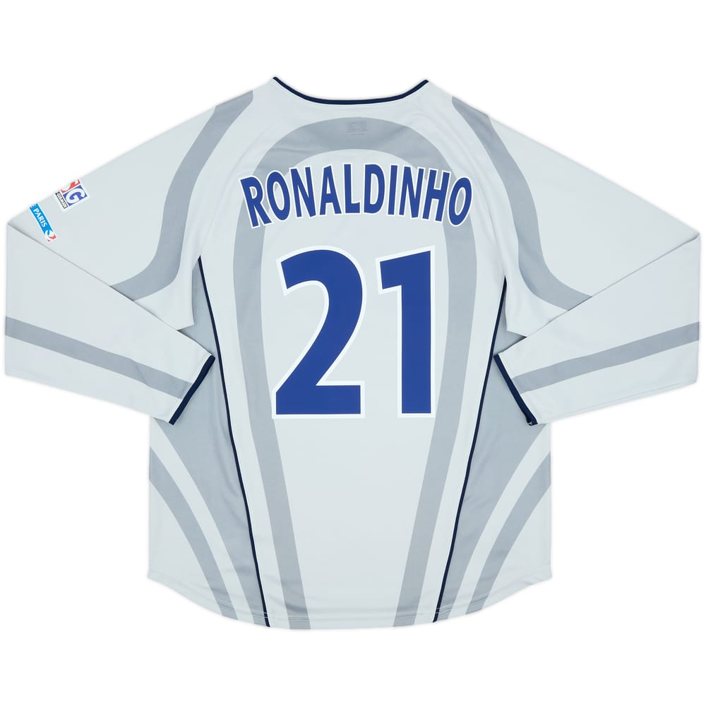 2001-02 Paris Saint-Germain Away L/S Shirt Ronaldinho #21 - 10/10 - (M)