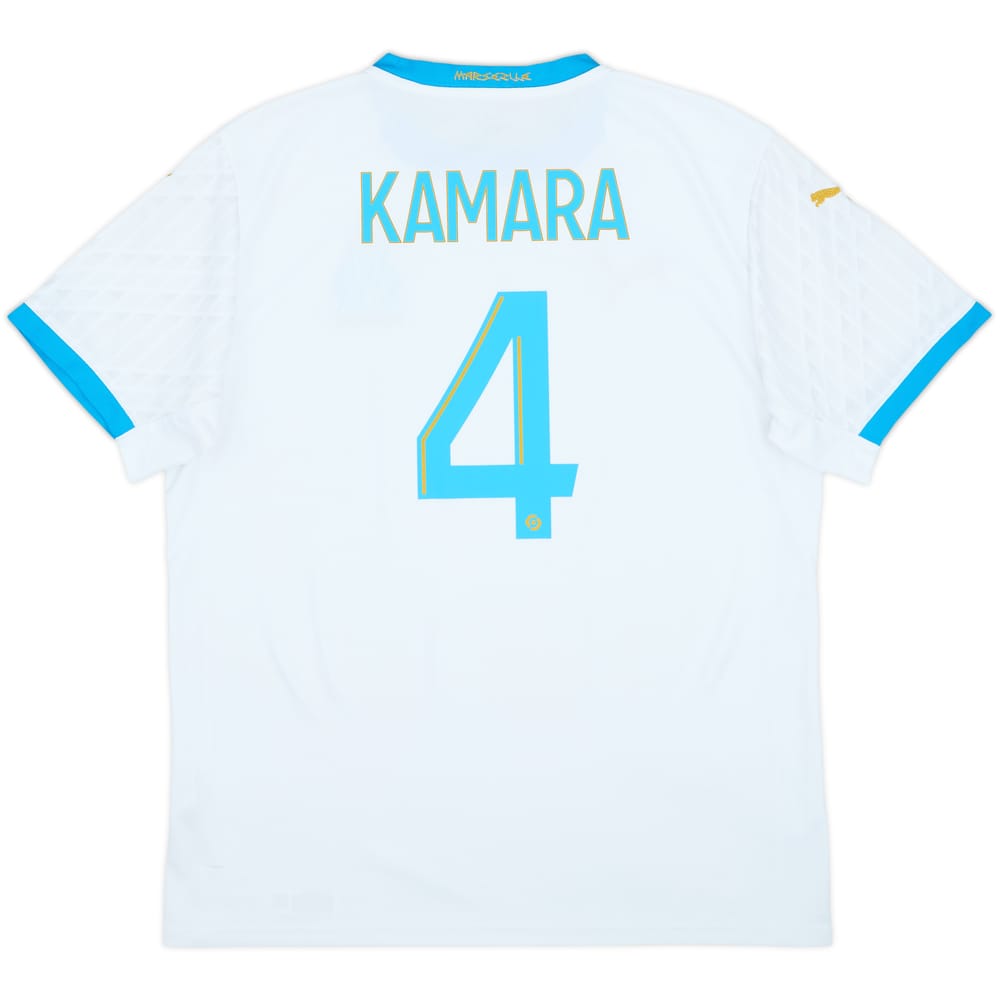 2020-21 Olympique Marseille Home Shirt Kamara #4 - 8/10 - (L)