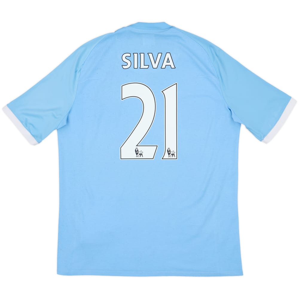 2010-11 Manchester City Home Shirt Silva #21 - 6/10 - (L)